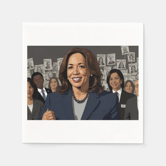 Kamala Harris Cartoon Serviette (Vorderseite)