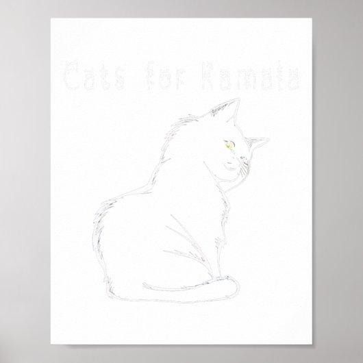 Kamala Harris Cat Funny Poster (Vorne)