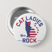 KAMALA HARRIS CAT LADIES ROCK! Button (Vorne & Hinten)