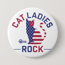 KAMALA HARRIS CAT LADIES ROCK! Button