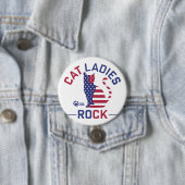 KAMALA HARRIS CAT LADIES ROCK! Button (Beispiel)