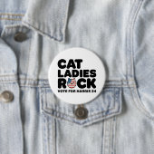 KAMALA HARRIS CAT LADIES ROCK! Button (Beispiel)