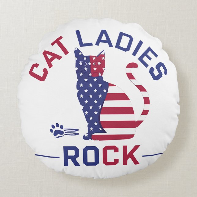 KAMALA HARRIS CAT LADIES ROCK! Kissen (Vorderseite)