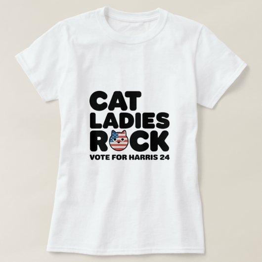 KAMALA HARRIS CAT LADIES ROCK! T-Shirt (Design vorne)