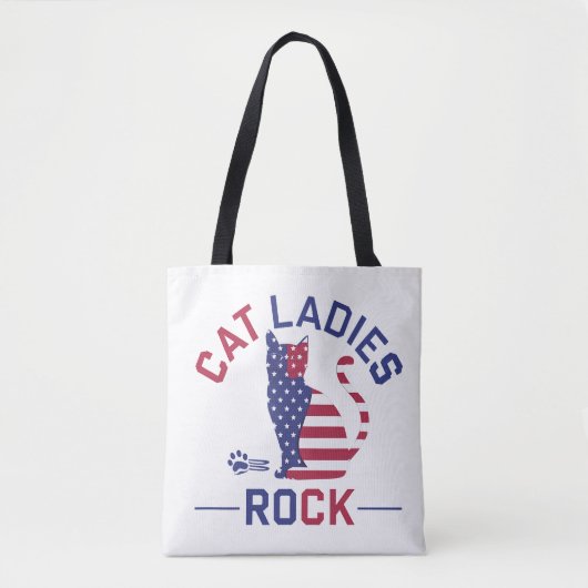 KAMALA HARRIS CAT LADIES ROCK! Tragetasche Tasche (Vorderseite)