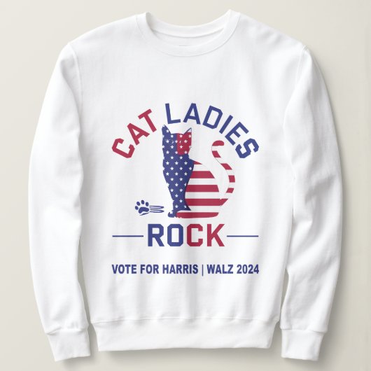 KAMALA HARRIS CAT LADIES ROCK Women's Sweatshirt (Design vorne)