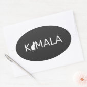Kamala Harris Cat Lady, Cat Lady Liebe Kamala Ovaler Aufkleber (Umschlag)