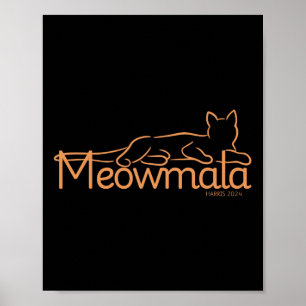 Kamala Harris Cat Ladys 2024 Wahl Poster