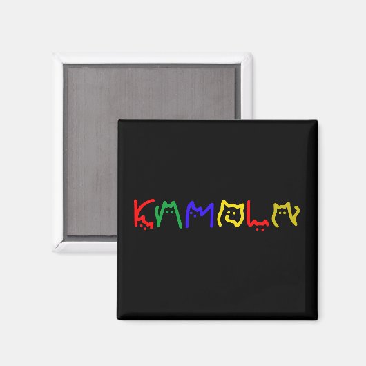 Kamala Harris - Cat Lettering Magnet (Vorderseite/Rückseite)