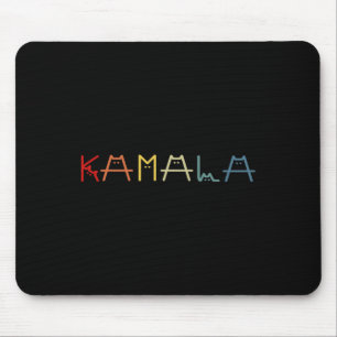 Kamala Harris Cat Vintag Lettering Positiver Funny Mousepad