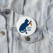 Kamala Harris Cat w Orange Rat Button (Beispiel)
