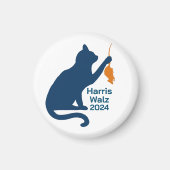 Kamala Harris Cat w Orange Rat Magnet (Vorne)
