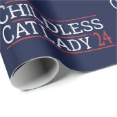 Kamala Harris - Childless Cat Lady 2024 I Geschenkpapier (Rolleneckpunkt)