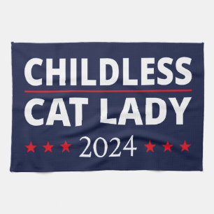 Kamala Harris - Childless Cat Lady 2024 III Geschirrtuch
