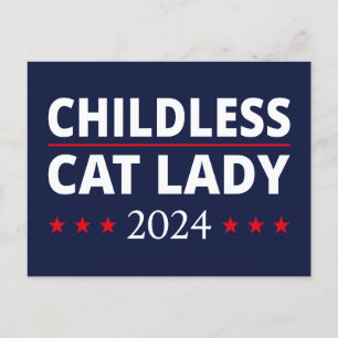 Kamala Harris - Childless Cat Lady 2024 III Postkarte