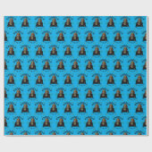 Kamala Harris Christmas Blue Geschenkpapier (Flach)