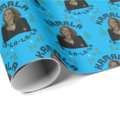 Kamala Harris Christmas Blue Geschenkpapier (Rolleneckpunkt)