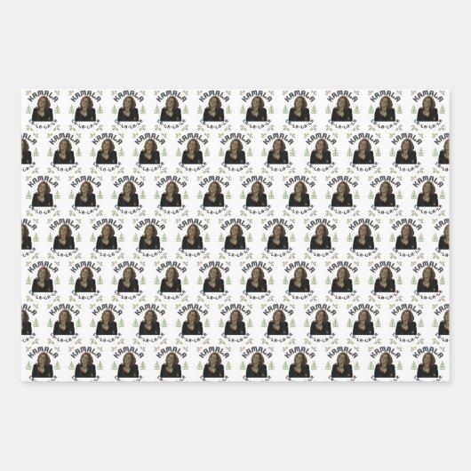 Kamala Harris Christmas Geschenkpapier Set (Vorderseite 2)