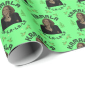 Kamala Harris Christmas Green Geschenkpapier (Rolleneckpunkt)