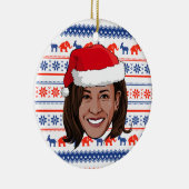 Kamala Harris Christmas Keramik Ornament (Rechts)