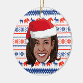 Kamala Harris Christmas Keramik Ornament (Links)