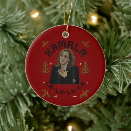 Kamala Harris Christmas Keramik Ornament (Baum)