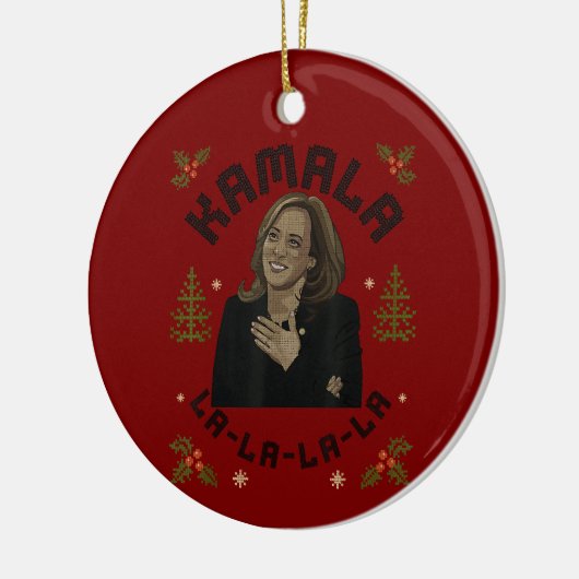 Kamala Harris Christmas Keramik Ornament (Links)