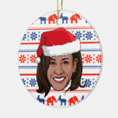 Kamala Harris Christmas Keramik Ornament (Links)