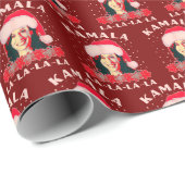 Kamala Harris Christmas Ugly Sweater Gift Geschenkpapier (Rolleneckpunkt)