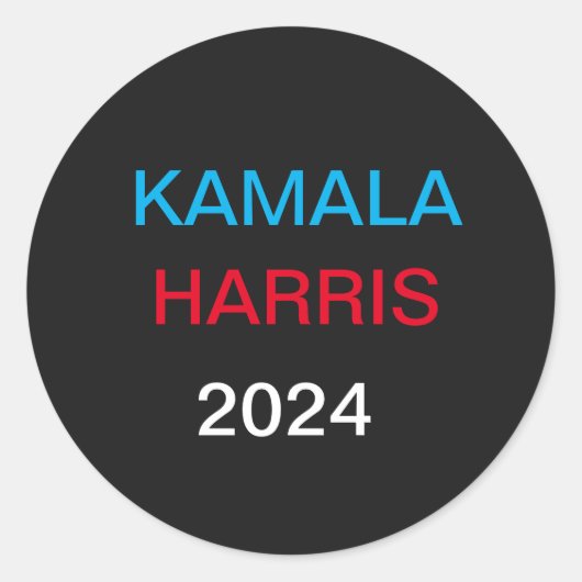 Kamala Harris Classic Round Stickers (Vorderseite)