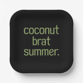 Kamala Harris Coconut Brat Sommer 2024 Pappteller (Vorderseite)