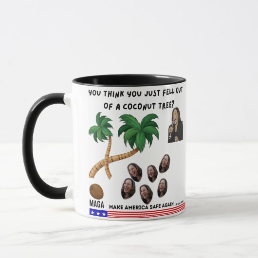 Kamala Harris Coconut Tree Tasse (Links)