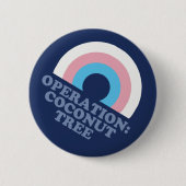 Kamala Harris Coconut Tree Trans Pride Flag Button (Vorderseite)