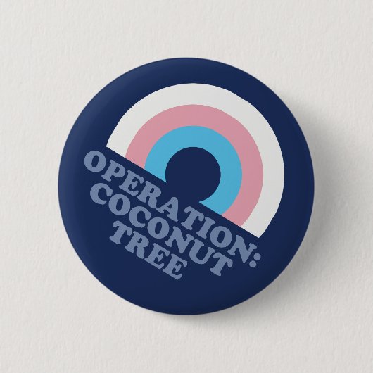 Kamala Harris Coconut Tree Trans Pride Flag Button (Vorderseite)