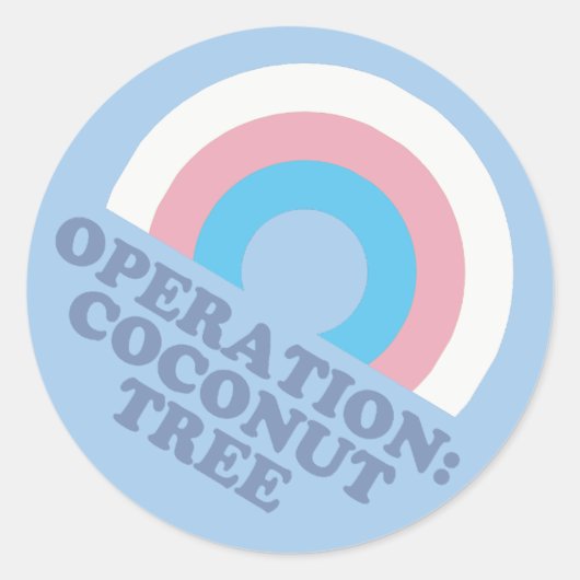 Kamala Harris Coconut Tree Trans Pride Flag Runder Aufkleber (Vorderseite)