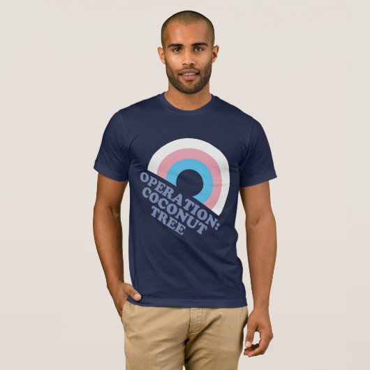 Kamala Harris Coconut Tree Trans Pride Flag T-Shirt (Vorne ganz)