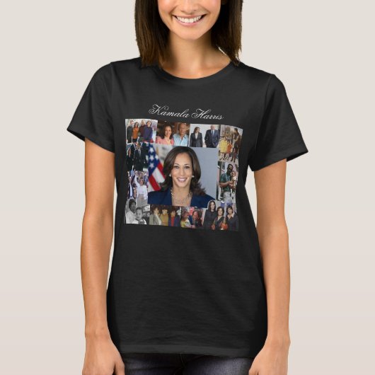 Kamala Harris Collage Basic T - Shirt (Vorderseite)