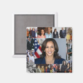 Kamala Harris Collage Foto Magnet (Vorderseite/Rückseite)