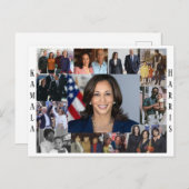 Kamala Harris Collage Postcard Postkarte (Vorne/Hinten)