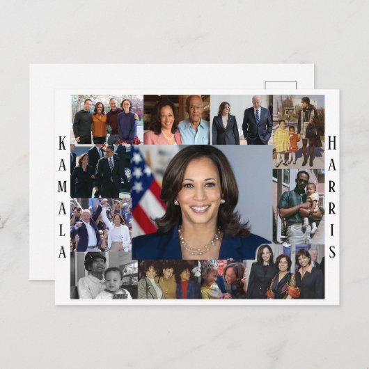 Kamala Harris Collage Postcard Postkarte (Vorne/Hinten)