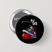 Kamala Harris Comma La Stepping on Mega Hat Button (Vorne & Hinten)