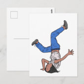 Kamala Harris Cool Breakdancing Postkarte (Vorne/Hinten)