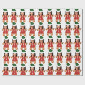 Kamala Harris Custom Face Foto Gingerbread Frau Geschenkpapier (Flach)