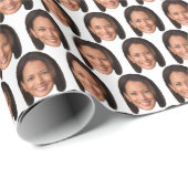 Kamala Harris Custom Face Geschenkpapier (Rolleneckpunkt)