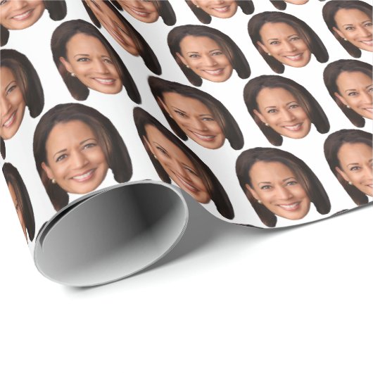Kamala Harris Custom Face Geschenkpapier (Rolleneckpunkt)