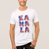 Kamala Harris Democrats USA Flag Balloon Alphabets Tri-Blend Shirt (Vorderseite)