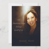 Kamala Harris. Der amerikanische Traum gehört uns Dankeskarte (Vorderseite)