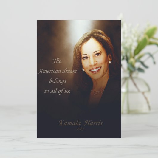 Kamala Harris. Der amerikanische Traum gehört uns Dankeskarte (Stehend Vorderseite)