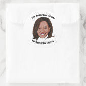Kamala Harris - Der amerikanische Traum gehört uns Runder Aufkleber (Tasche)