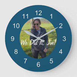 Kamala Harris, designierter Vizepräsident, Joe Große Wanduhr